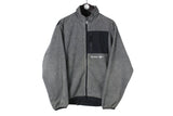 Vintage Reebok Fleece Full Zip Medium gray 90's retro sweater jumper