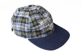 Vintage Wrangler Cap plaid wool hat big logo