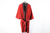 Vintage Lacoste Banian Robe Medium 90s red