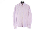 Kiton Shirt Women’s 48 purple striped blouse classic ladies sartorial brand
