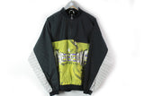 Vintage Luhta Anorak Jacket Medium black green one to one sport light windbreaker
