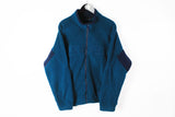 Vintage Helly Hansen Fleece Full Zip Large blue 90s outdoor sweater