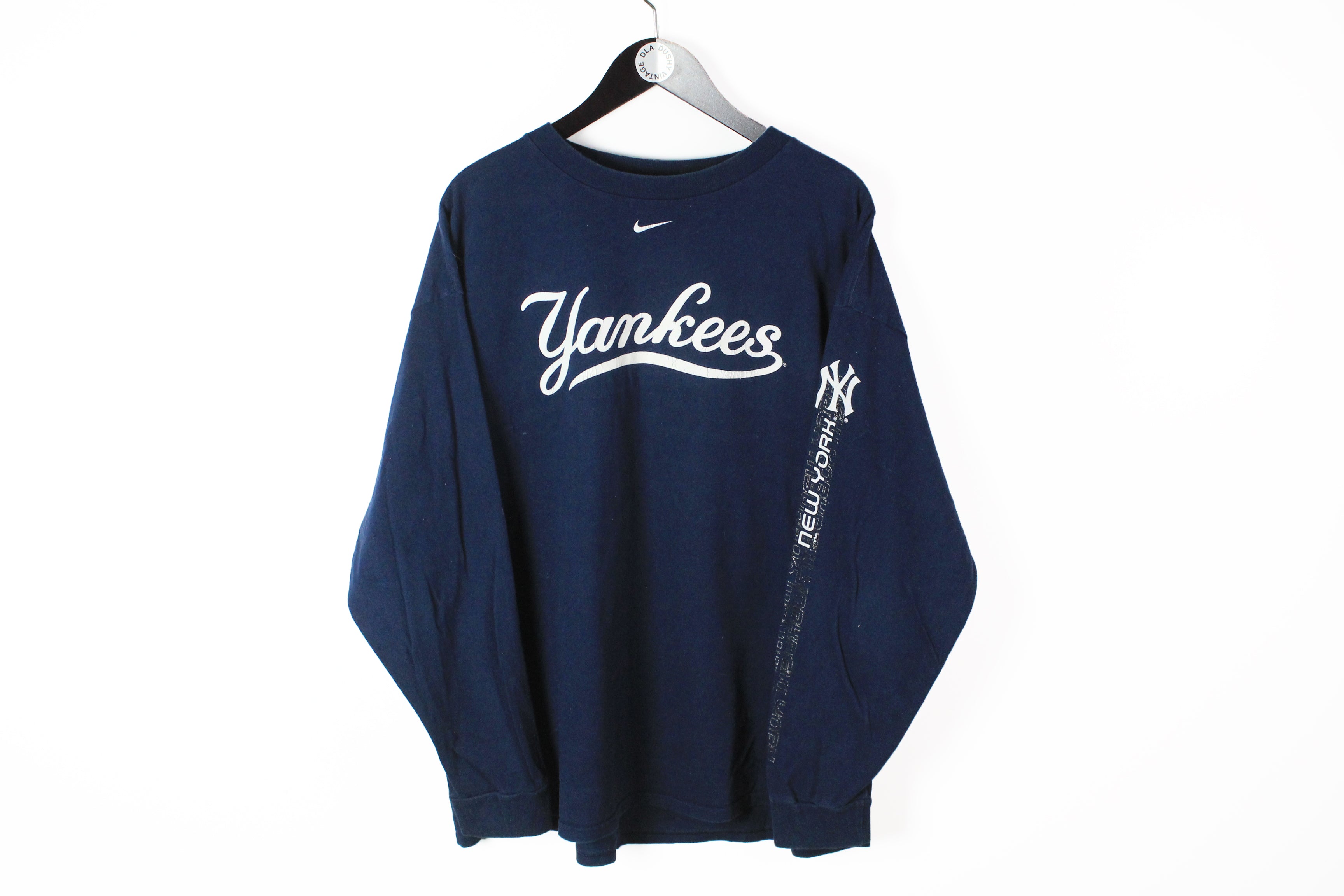 VINTAGE Staten Island Yankees Shirt Men’s Large Blue Patch New York 90s Y2K