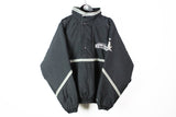 Vintage White Sox Chicago Anorak Jacket Large black big logo 90's starter sport baseball MLB jacket