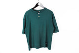 Vintage Adidas Equipment T-Shirt Women's Large made in USA cotton green 90s sport tee