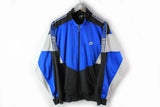 Vintage Nike Swoosh USA full sleeve logo Track Jacket Medium blue black 90s sport athletic rare jacket