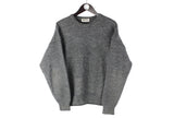 Vintage Hugo Boss Sweater Small gray wool jumper 90s pullover