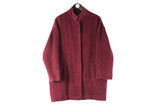 Angel Schlesser Coat Women's 42 red burgundy authentic luxury synthetic wool