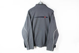 Vintage Nike Track Jacket XLarge swoosh gray 90s sport logo full zip