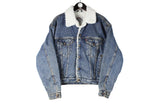 Vintage Levi's Sherpa Denim Jacket Medium blue 90s retro style classic made in USA