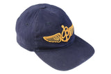 Vintage Breitling Cap navy blue big logo luxury watch hat 90s 00s