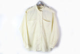 Vintage Escada by Margaretha Ley Blouse Women's Large yellow button shirt 80s