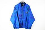 Vintage Nike Anorak Jacket XXLarge blue 90s crazy pattern sport jacket