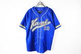 Vintage Karl Kani Jersey T-Shirt Large blue big logo 23 90s sport tee