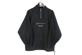 Vintage Reebok Fleece Women's sweatshirt 1/4 zip black basic pullover warm retro wear 90's style rare retro