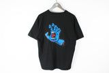 Vintage Santa Cruz T-Shirt Large black big logo hand tee Skateboarding