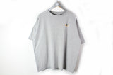 Vintage Adidas T-Shirt XLarge gray big logo 90s sport tee