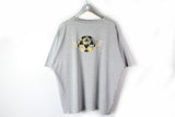 Vintage Adidas T-Shirt XLarge gray big logo 90s sport tee