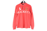 Hackett Rugby Shirt red big logo authentic Army Polo long sleeve t-shirt