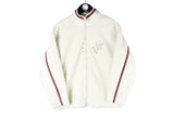 Vintage Fila Fleece Full Zip white big logo ski style sweater 90s retro jumper