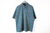 Vintage Hawaii Shirt Large blue 90s retro wear