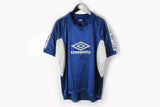 Vintage Umbro T-Shirt Large big logo 90's polyester sport jersey