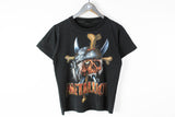 Vintage Metallica T-Shirt Small red rock black big logo cotton tee 90s