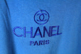 Vintage Chanel Embroidery Logo Bootleg T-Shirt Small