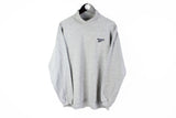 Vintage Reebok Turtleneck Medium gray 90s sweatshirt