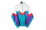 Vintage Adidas Track Jacket Medium multicolor 90's retro style authentic windbreaker