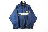 Vintage Michigan Wolverines Pro Player Jacket XLarge big logo 90s blue yellow University puffer winter