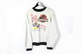 Vintage Jurassic Park Sweatshirt Small / Medium white big logo 90s crewneck jumper