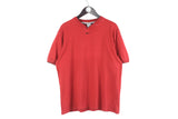 Vintage Nike T-Shirt Large red small center swoosh logo cotton top 90s