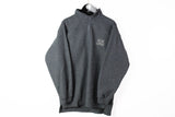Vintage Fleece 1/4 Zip Medium / Large gray Ice Wave 90s ski sweater