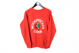 Vintage Woodpecker Cider Sweatshirt 80s retro style crewneck rare red color