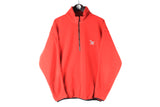 Vintage Salewa Fleece Half Zip XLarge red outdoor sport 90s 00s trekking ski winter jumper sweater