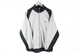 Vintage Nike Sweatshirt Full Zip Medium gray 90s sport big logo jumper