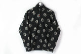 Vintage Jack Wolfskin Fleece Half Zip Small black monogram paw 90s winter outdoor sweater