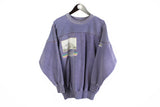 Vintage Adidas Take Off Sweatshirt Small purple 90s authentic retro style sport crewneck Flying Hero