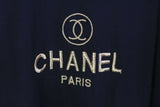 Vintage Chanel Bootleg Big Embroidery Logo T-Shirt Large