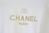 Vintage Chanel Bootleg Big Embroidery Logo T-Shirt Small