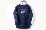 Vintage Nike Double Sided Jacket Small blue navy blue 90's big logo white swoosh jacket