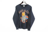 Vintage Winnie The Pooh Sweatshirt Medium / Large made in USA trick or treat 90s crewneck cartoon disney jumper