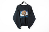 Vintage Designer North Sweatshirt Medium / Large made in Canada Grizzly bear national park 90's crewneck