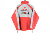 Vintage Mitsubishi Ralliart Jacket Medium red gray 90s racing rally art sport windbreaker WRC Team Dual Forest Coat Evolution