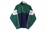 Vintage Adidas XLarge green blue sweatshirt 90s sport style big logo jumper authentic