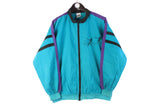 Vintage Puma Track Jacket Small blue cotton full zip 90s retro windbreaker