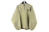 Vintage Quiksilver Polartec Fleece 1/4 Zip XLarge green winter outdoor 90s retro sweater sport ski jumper