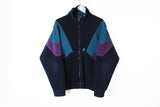 Vintage Fleece Full Zip Medium blue 90's windbreaker authentic jumper