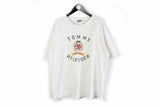 Vintage Tommy Hilfiger T-Shirt XLarge white made in USA 90s cotton big logo tee